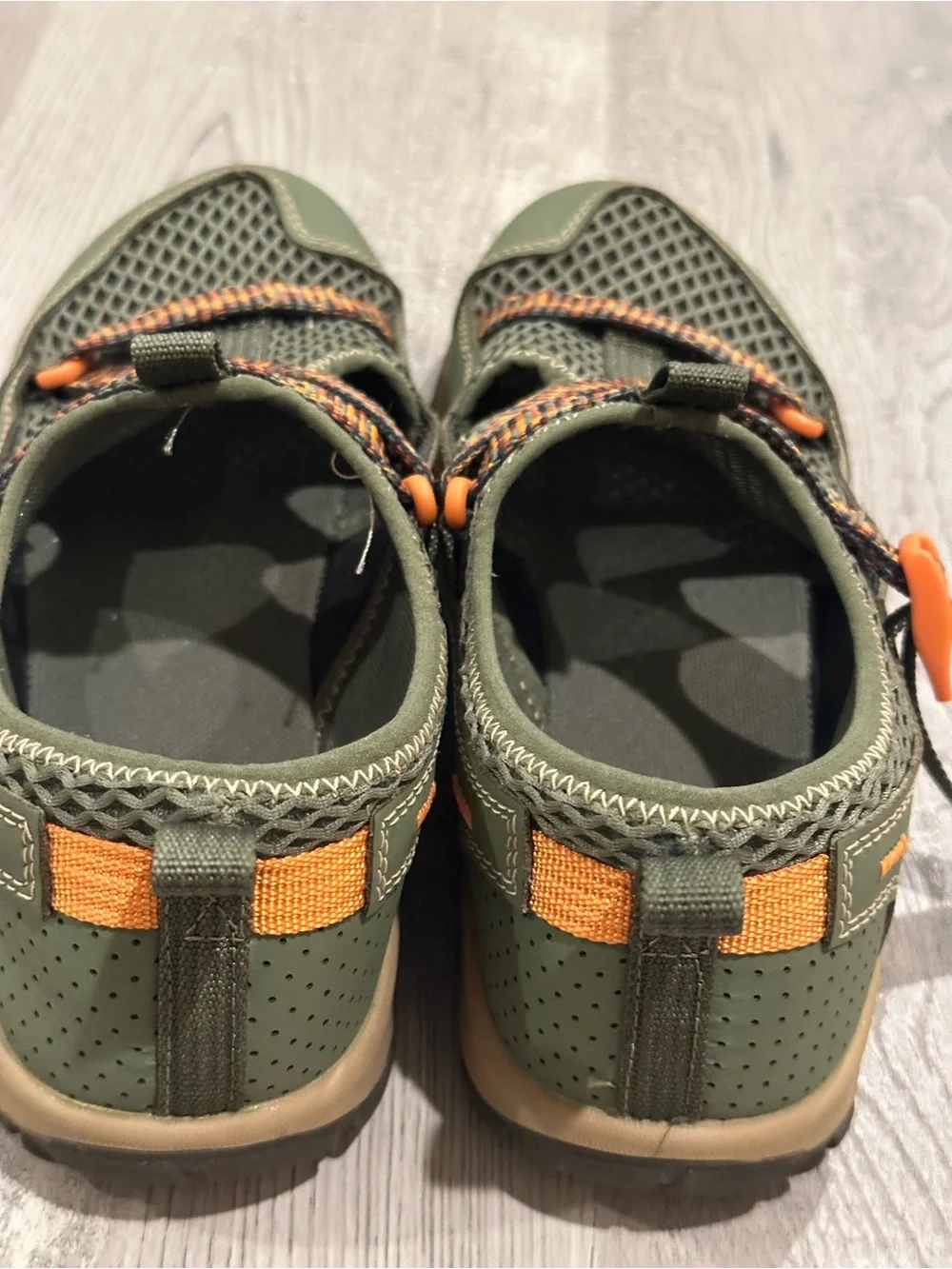 Chaco Outcross EVO Mary Jane Women 6 Green Orange Water Hiking Shoes Sandals